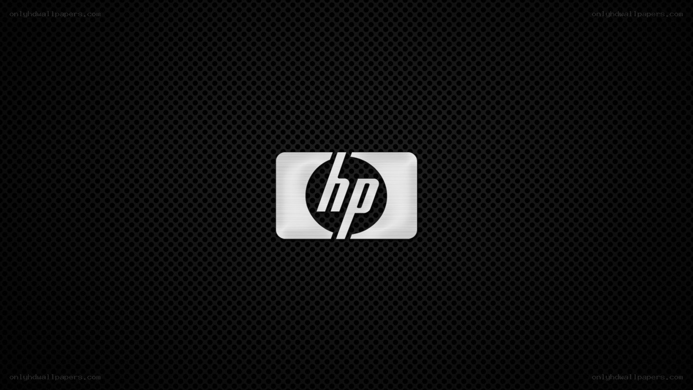 HP logo on black mesh
