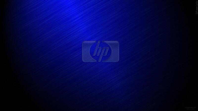 Hp Logo on Blue Background — Dark