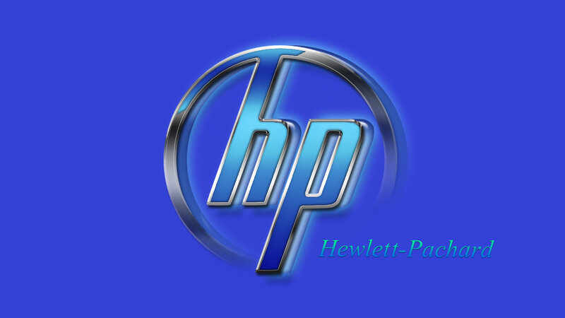 Hp Logo on Blue