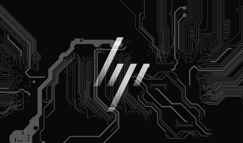 HP Logo on Circuit Board