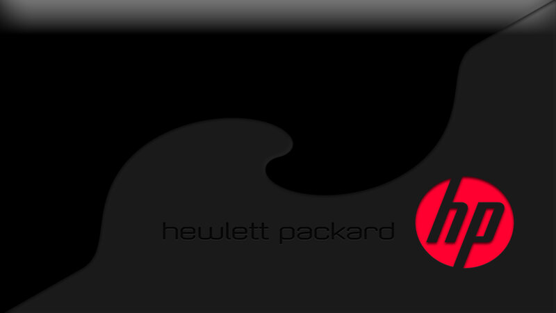 Hp Logo on Dark Background — Black