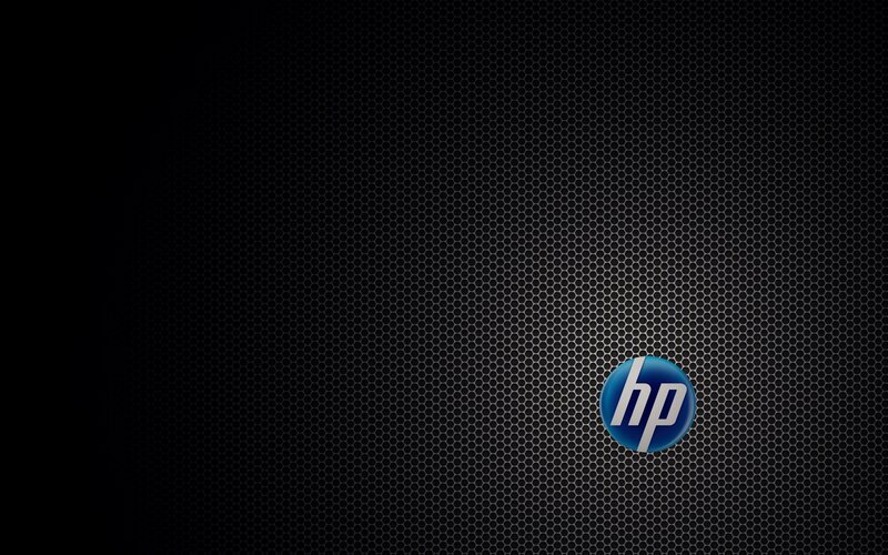 HP Logo on Mesh — Black, Minimalist