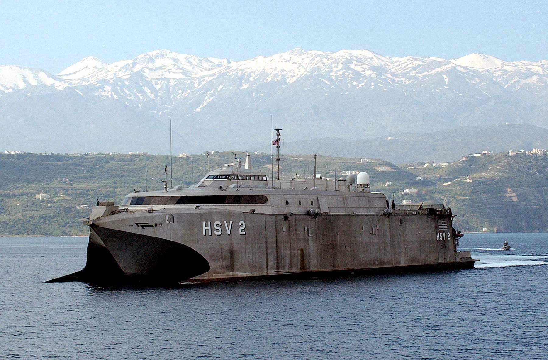 HSV-2 hovercraft in coastal waters