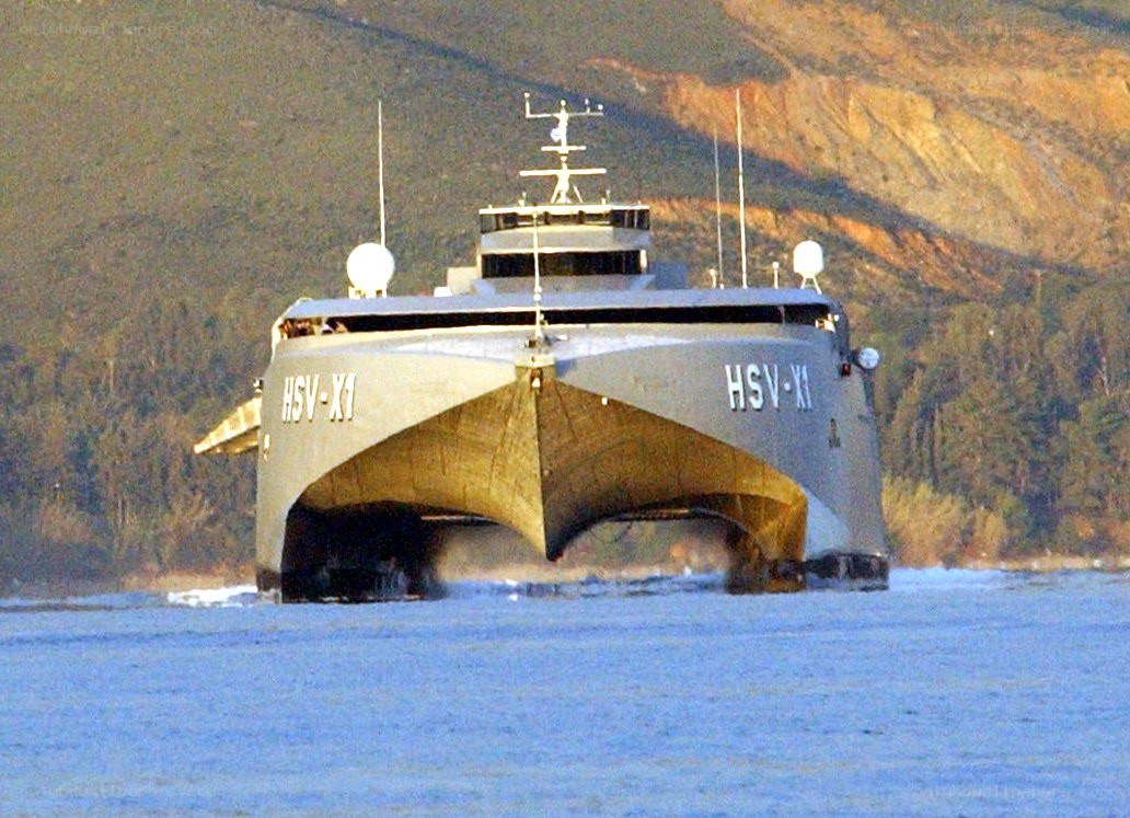 HSV-X1 vessel on water