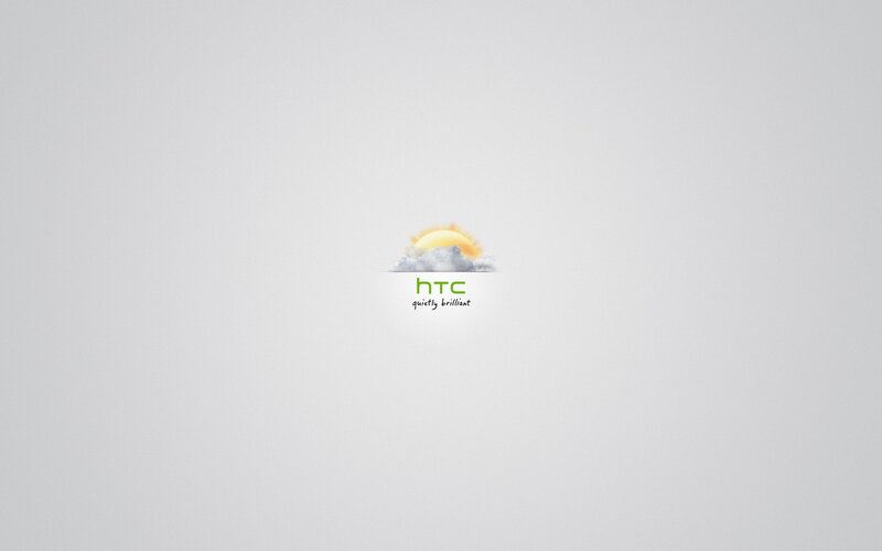 HTC logo with sun and cloud