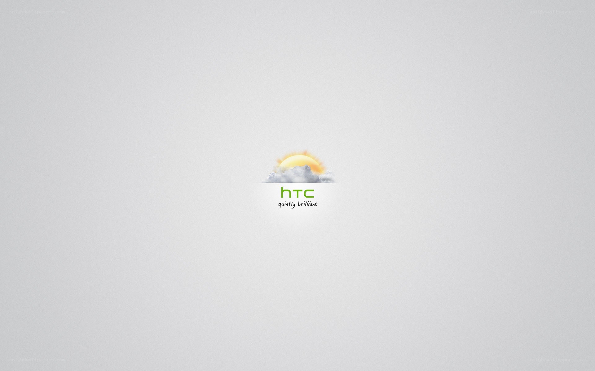 HTC logo with sun and cloud