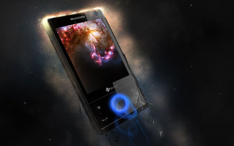 HTC smartphone with galaxy display