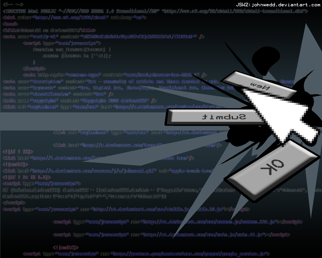 HTML code with cursor overlay