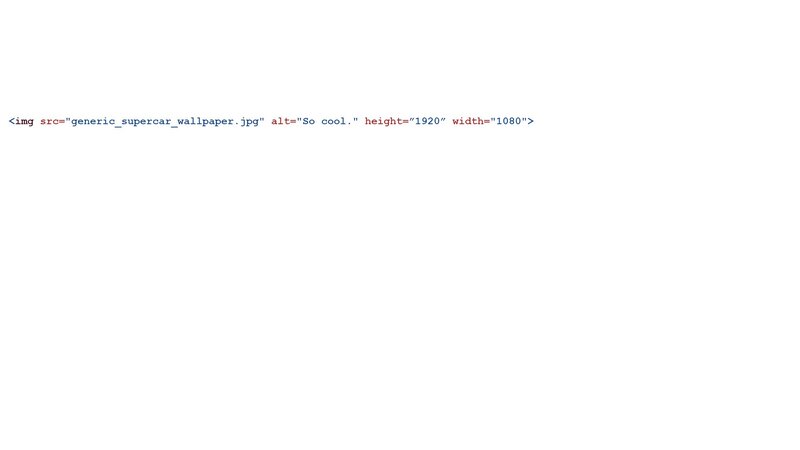 HTML Image Tag — White