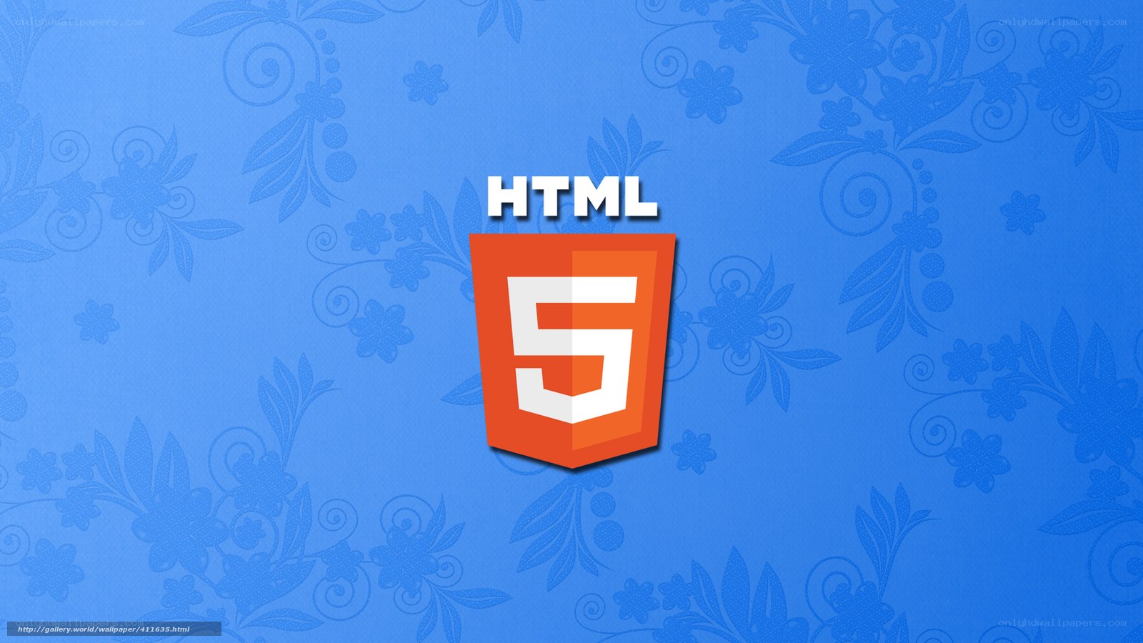 HTML5 logo on blue background