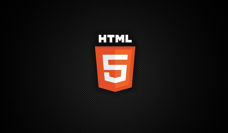 HTML5 logo on dark background