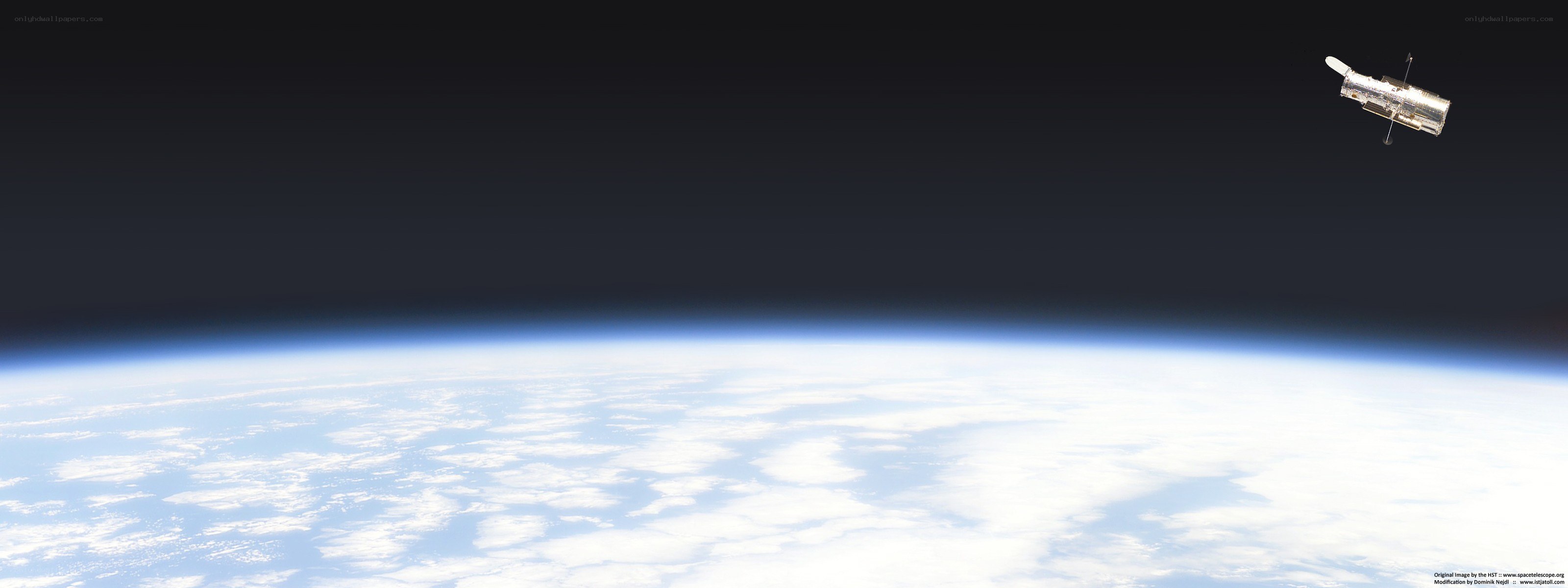 Hubble Space Telescope above Earth