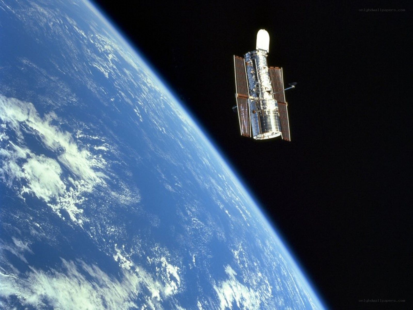 Hubble Space Telescope above Earth