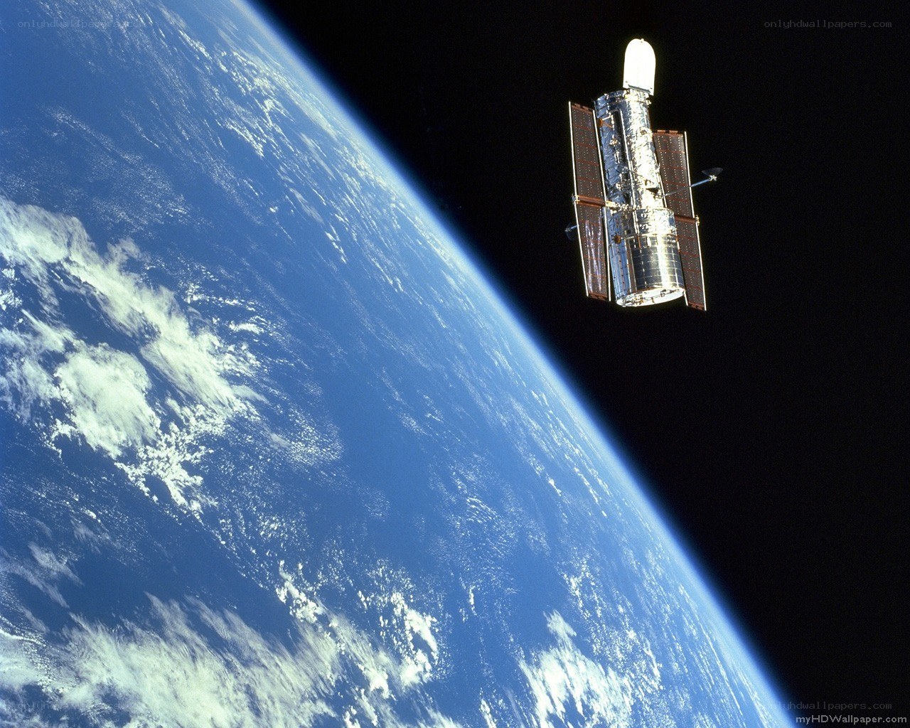 Hubble Space Telescope above Earth