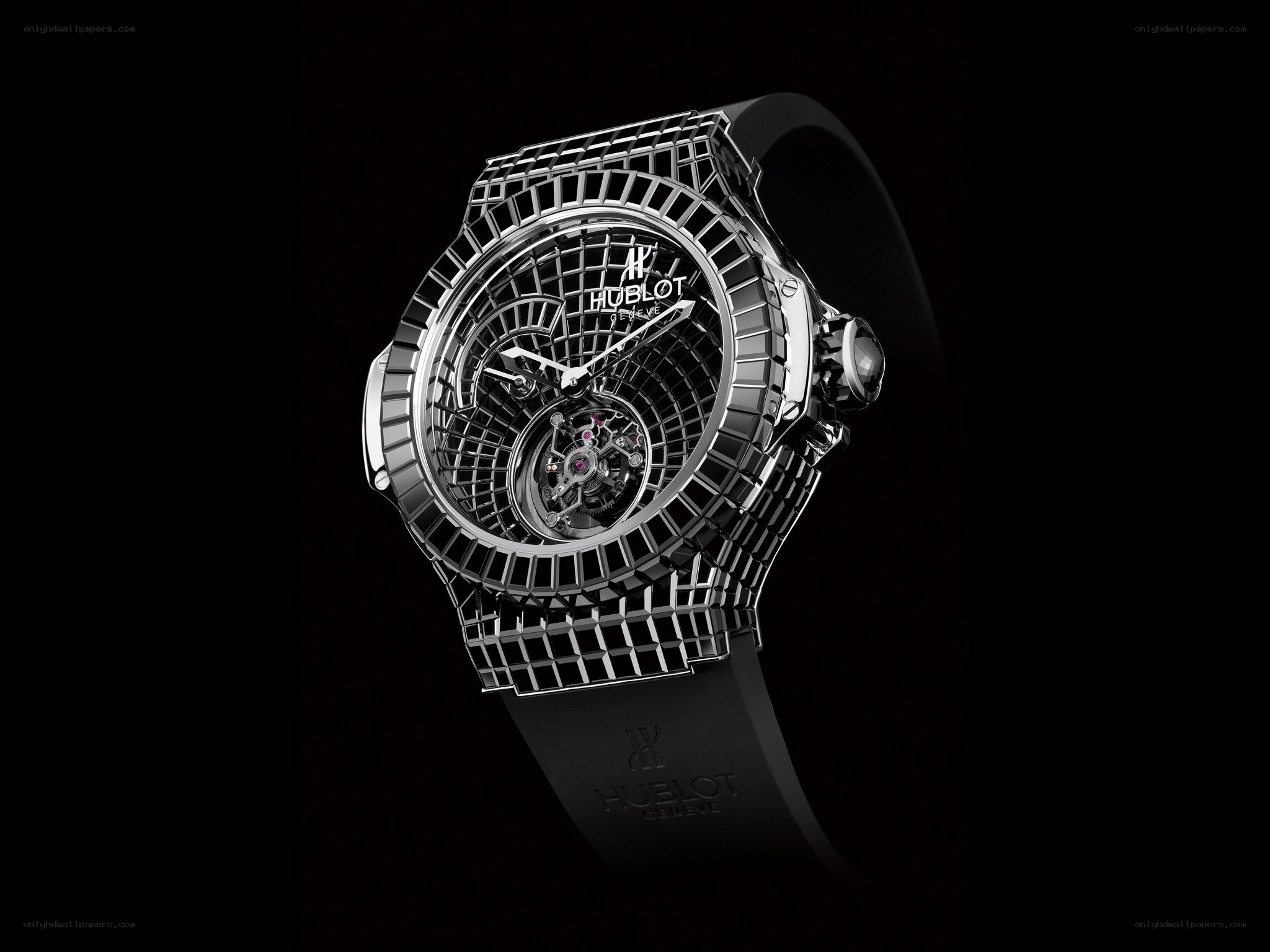 Hublot watch with grid design