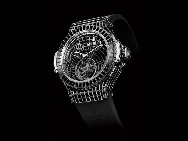 Hublot Watch with Grid Design — Black