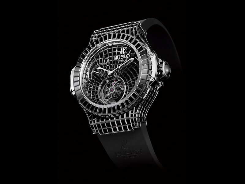Hublot watch with grid design