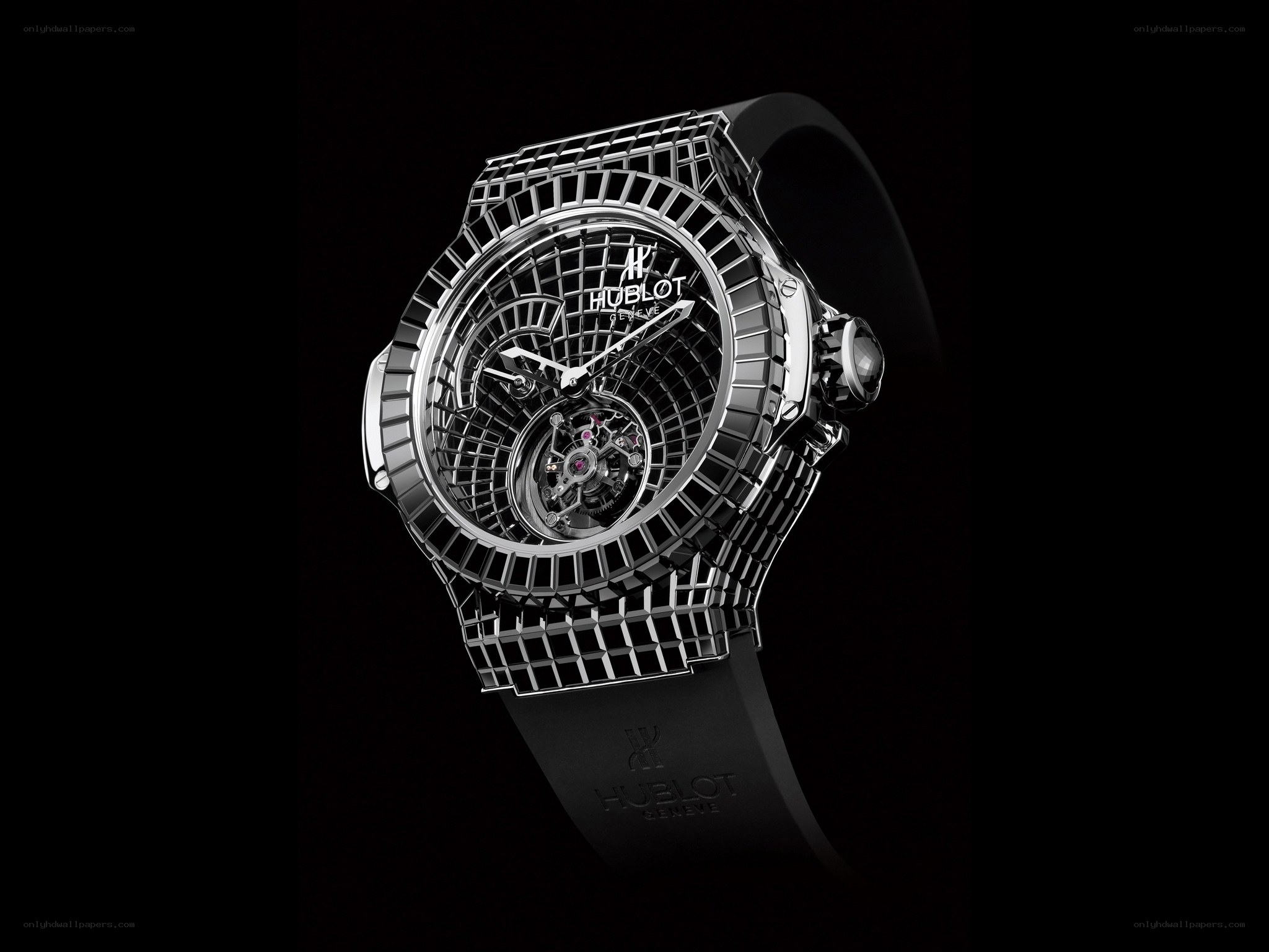 Hublot watch with grid design