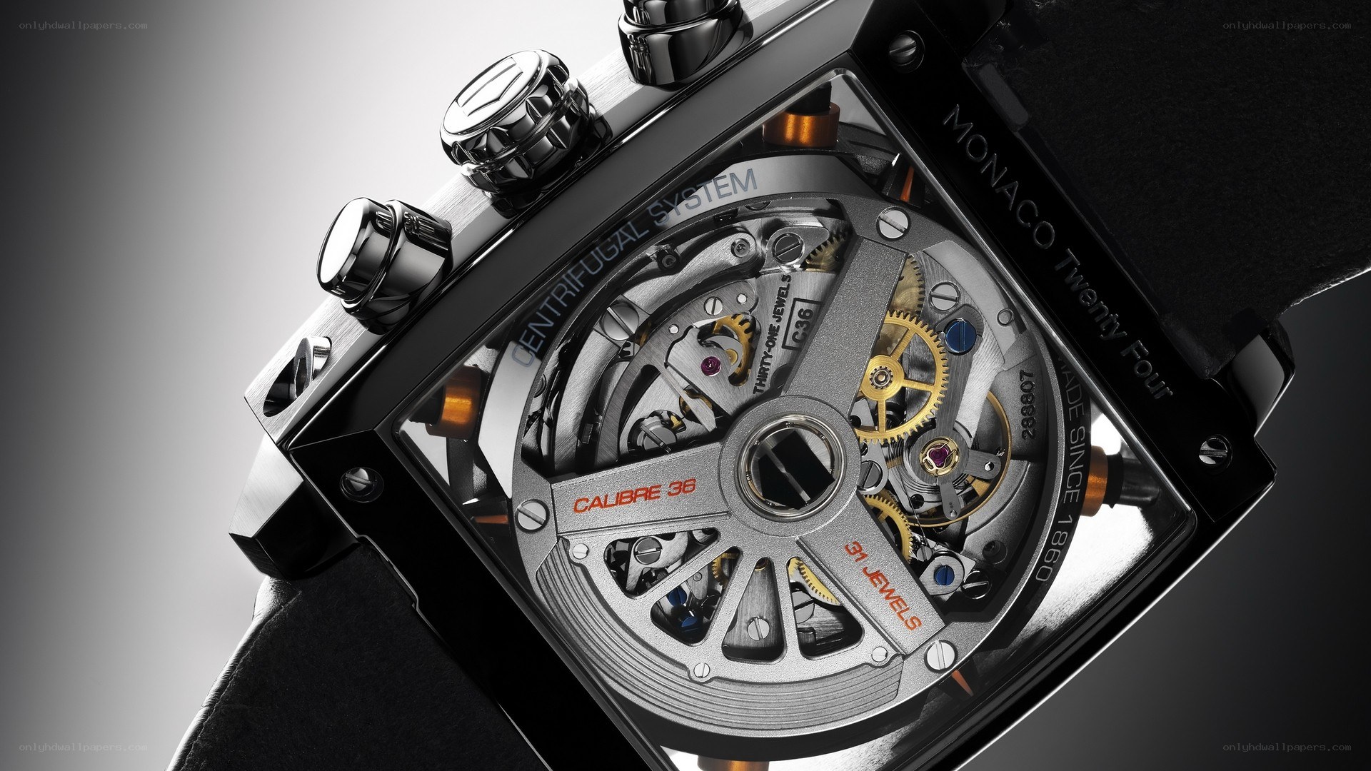 Hublot watch with visible movement