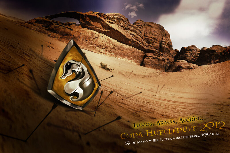 Hufflepuff Shield in Desert