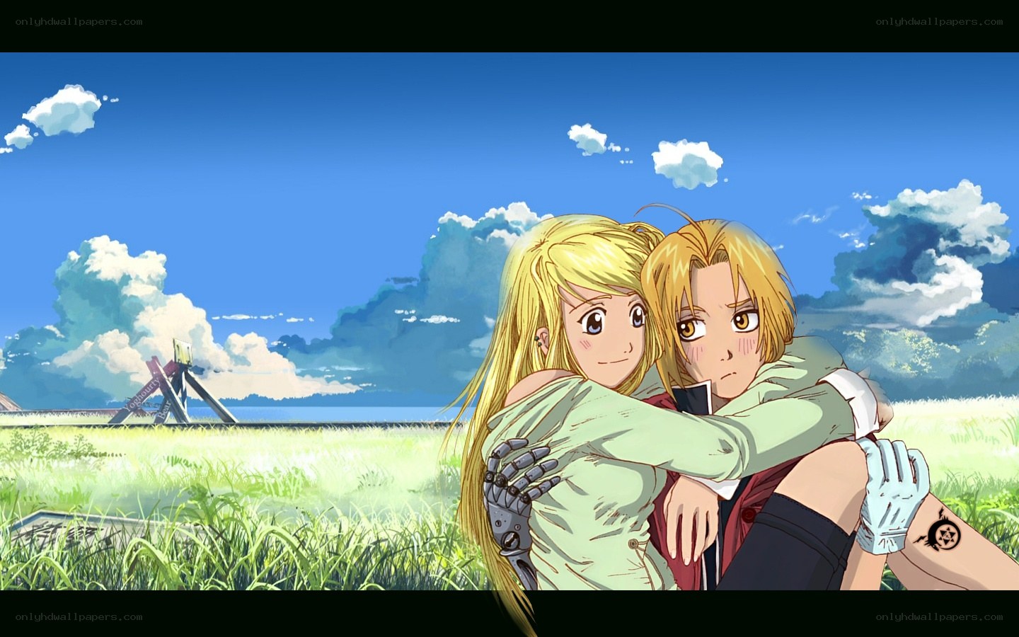 hug in the field