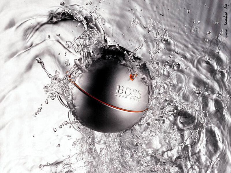 Hugo Boss fragrance in water splash