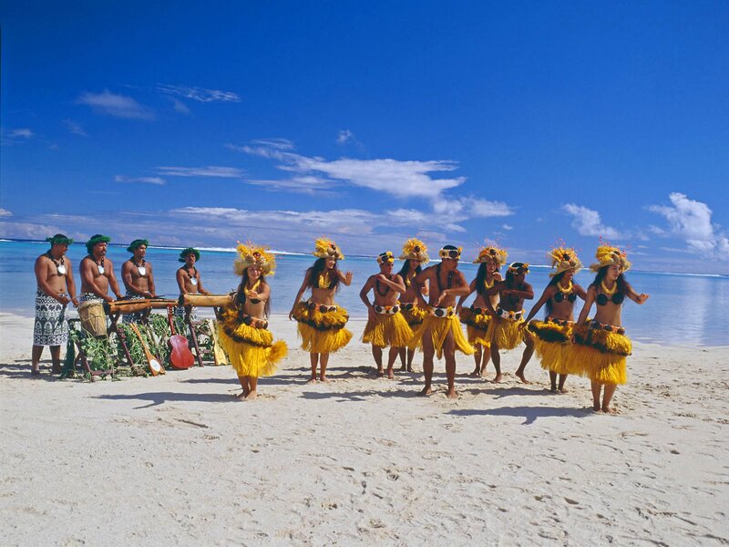 Hula Dancers on Beach