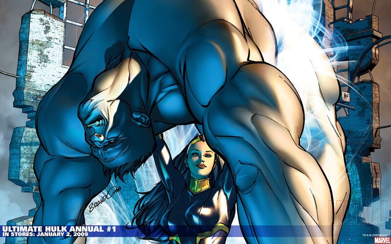 Hulk and a female hero