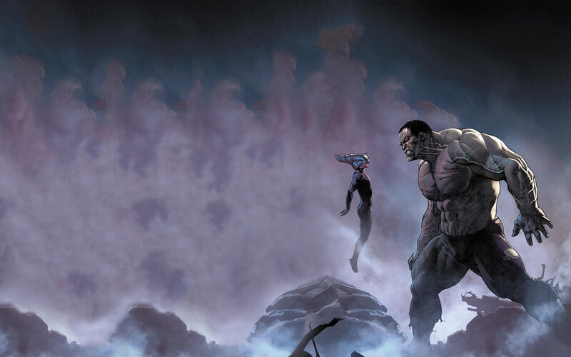 Hulk and a Floating Figure