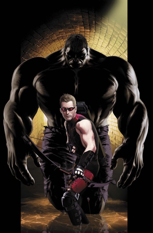 Hulk and Hawkeye in tunnel