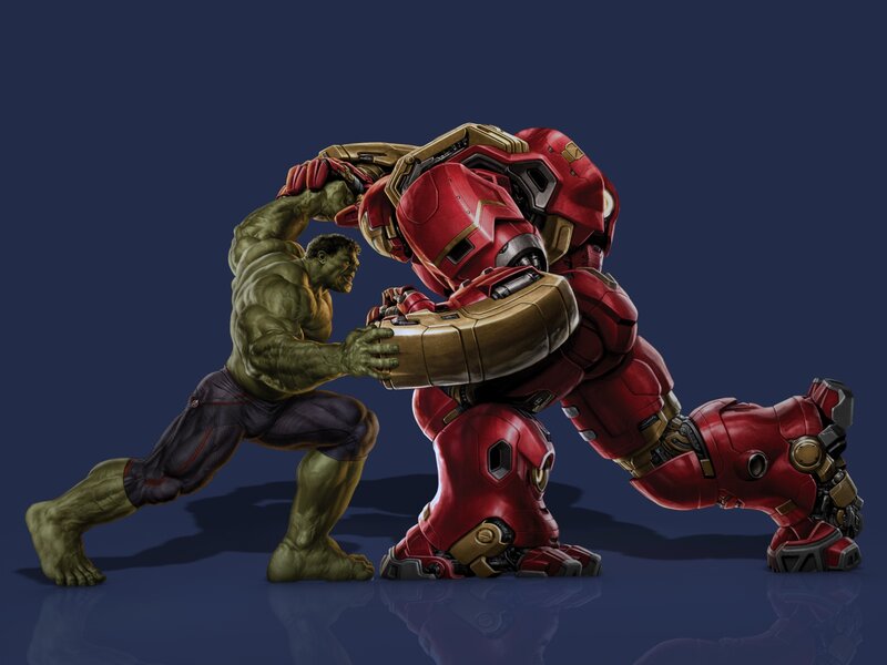 Hulk and Hulkbuster — Red