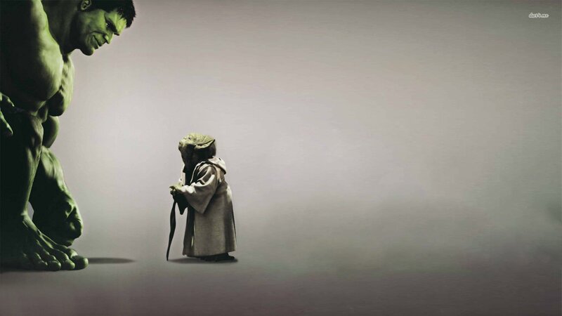 Hulk and Yoda Standing