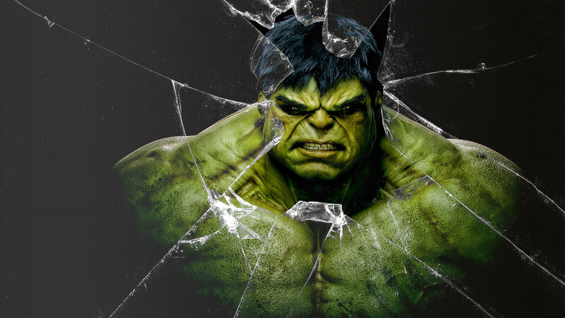 Hulk Breaking Glass