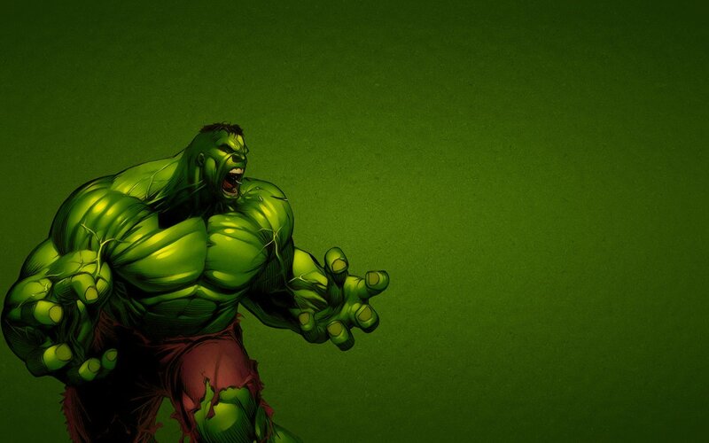 Hulk Character — Green, Aggressive