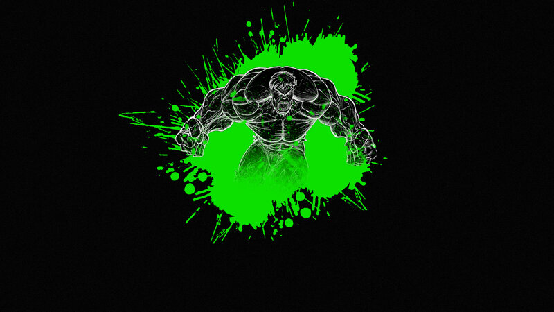 Hulk Character Outline — Black