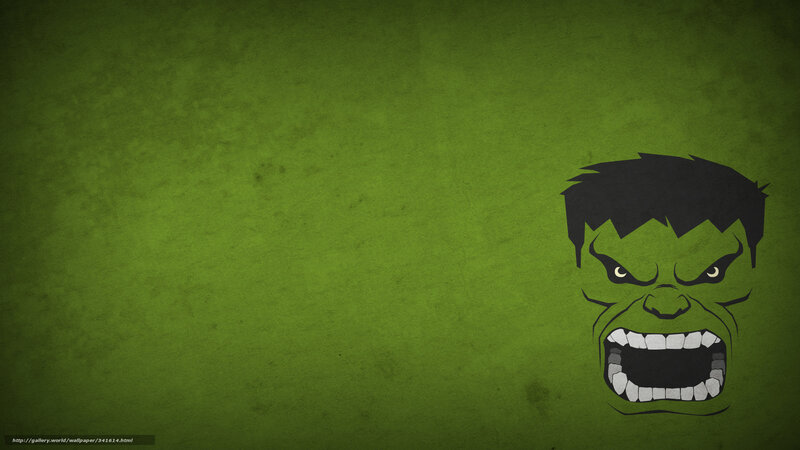 Hulk face on green background