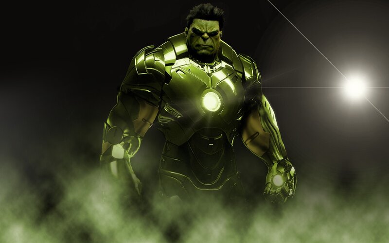 Hulk in green armor