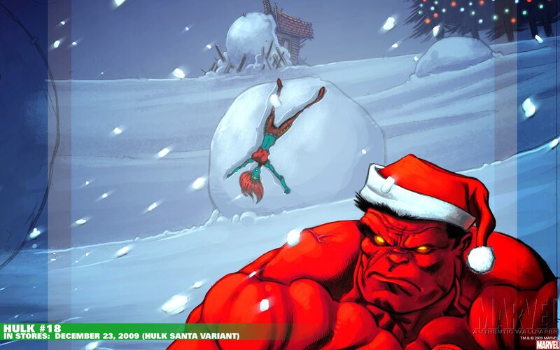 Hulk Santa variant cover