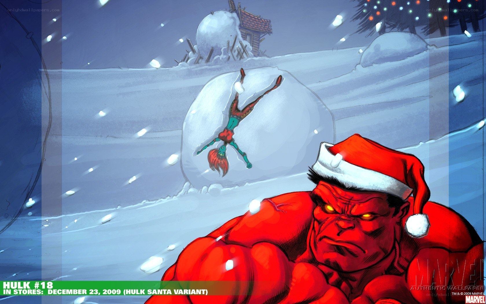 Hulk Santa variant cover