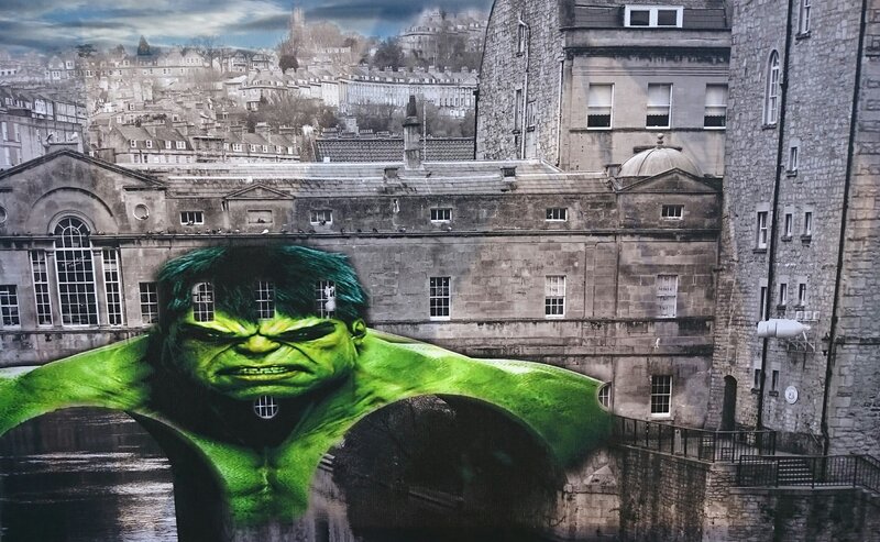 Hulk Statue in City
