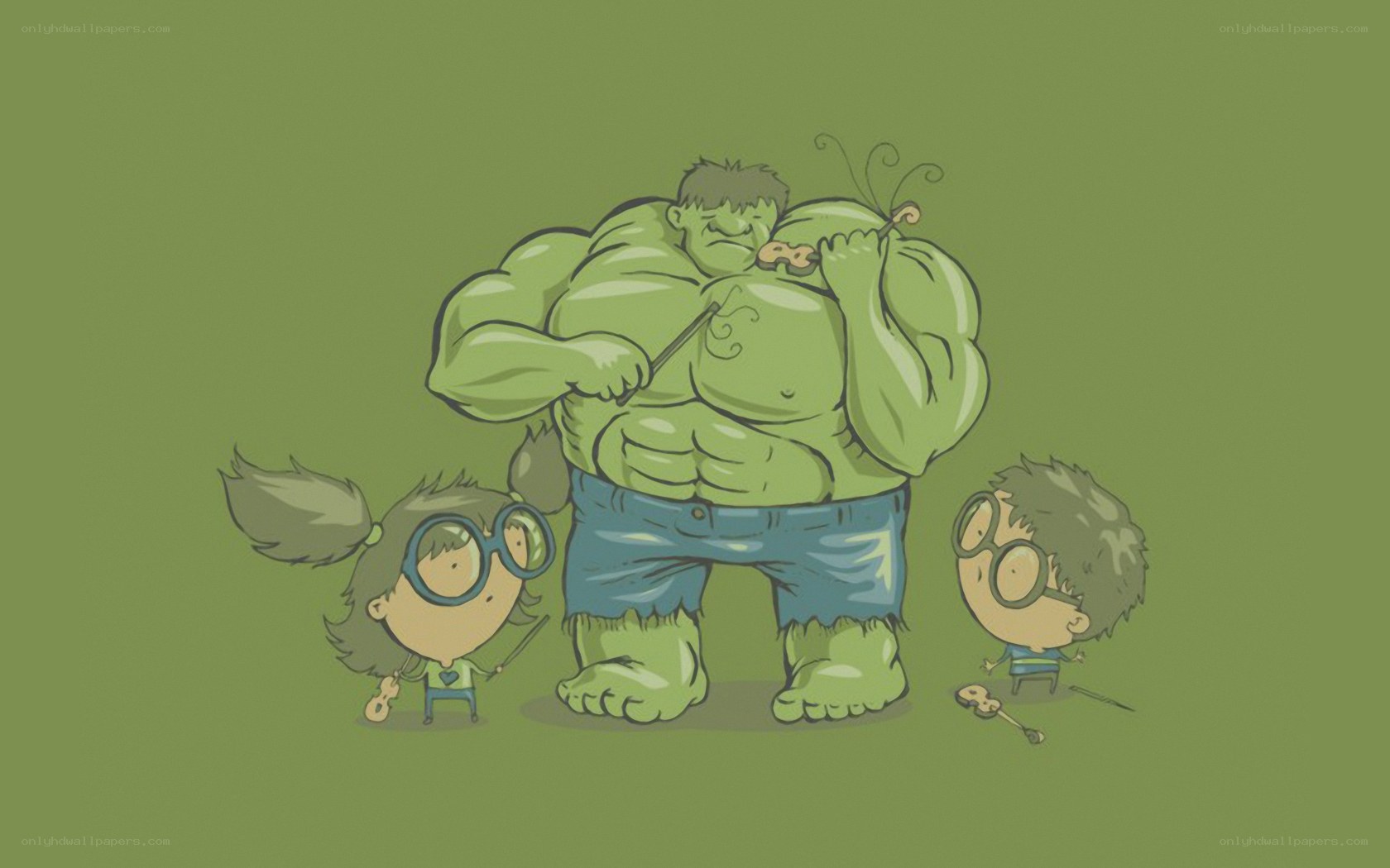 Hulk with children