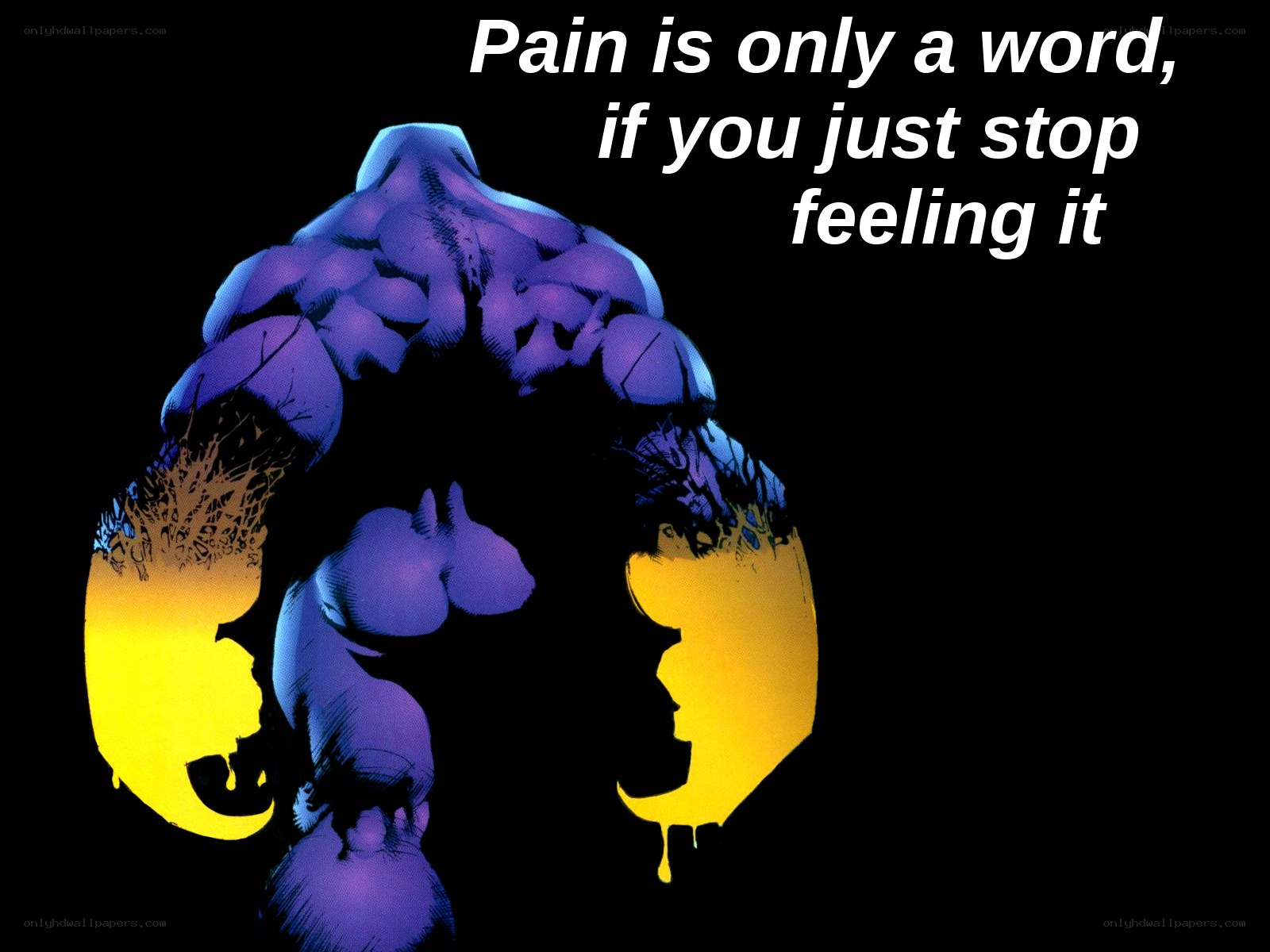Hulk with pain quote