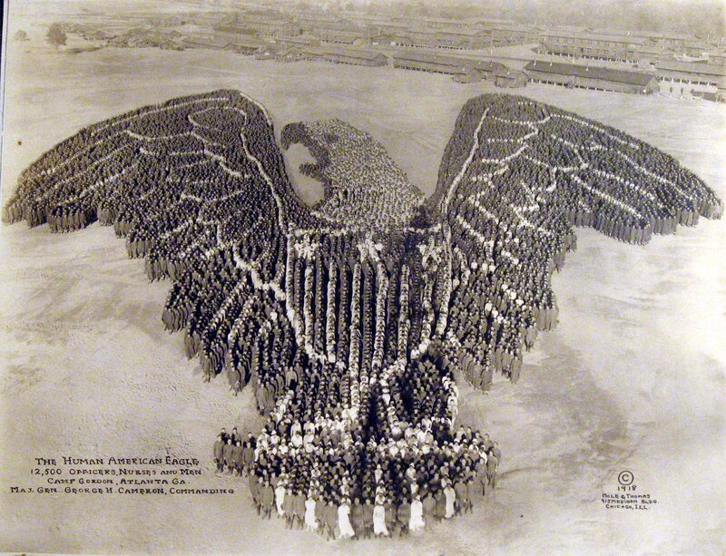 Human American Eagle formation