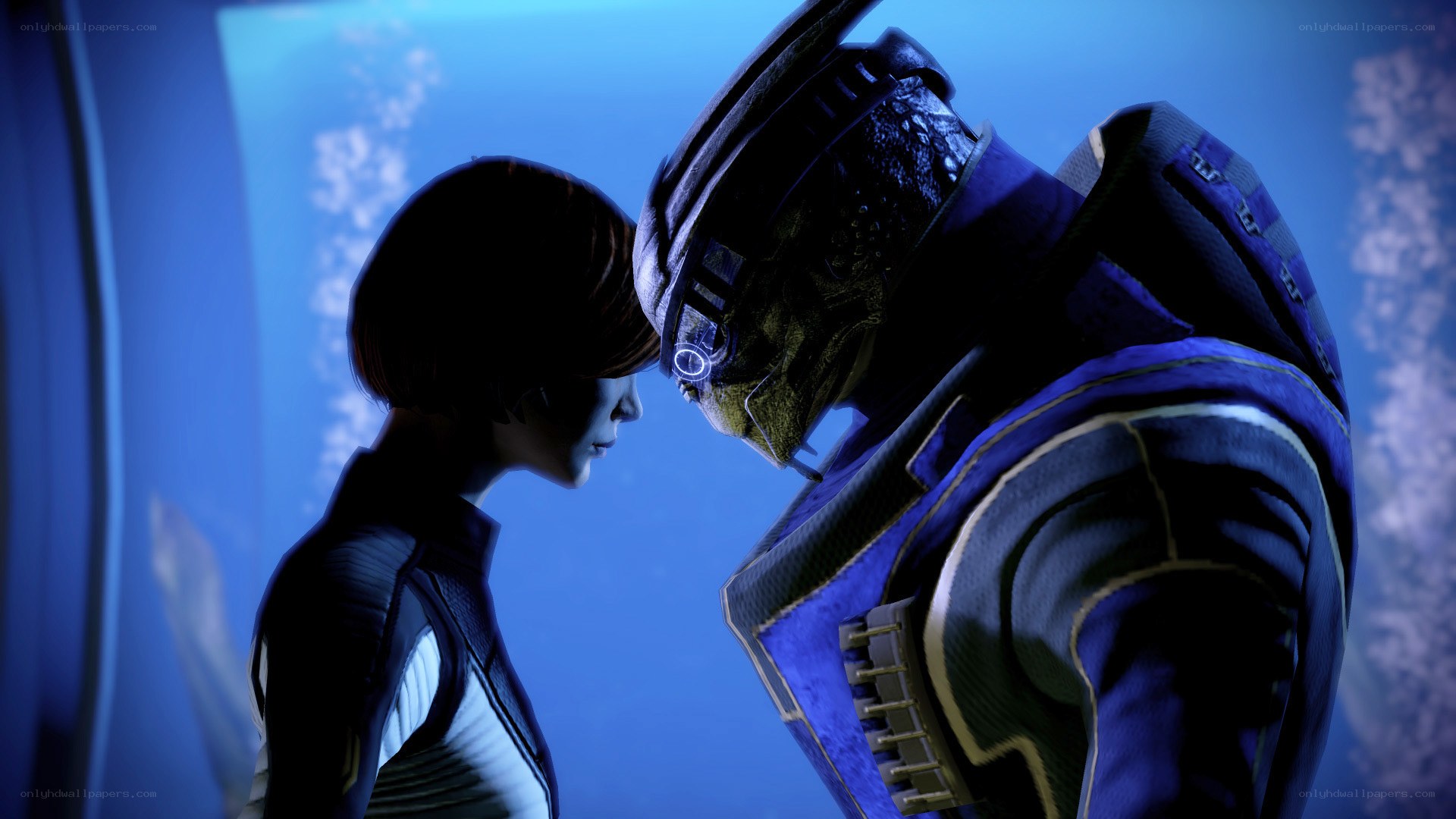 human and alien in quiet moment