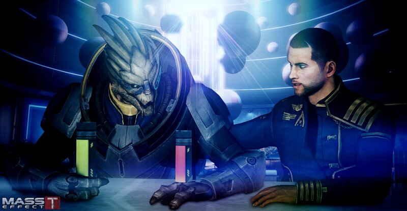 Human and Alien Sitting