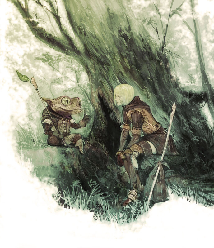 Human and Frog Creature