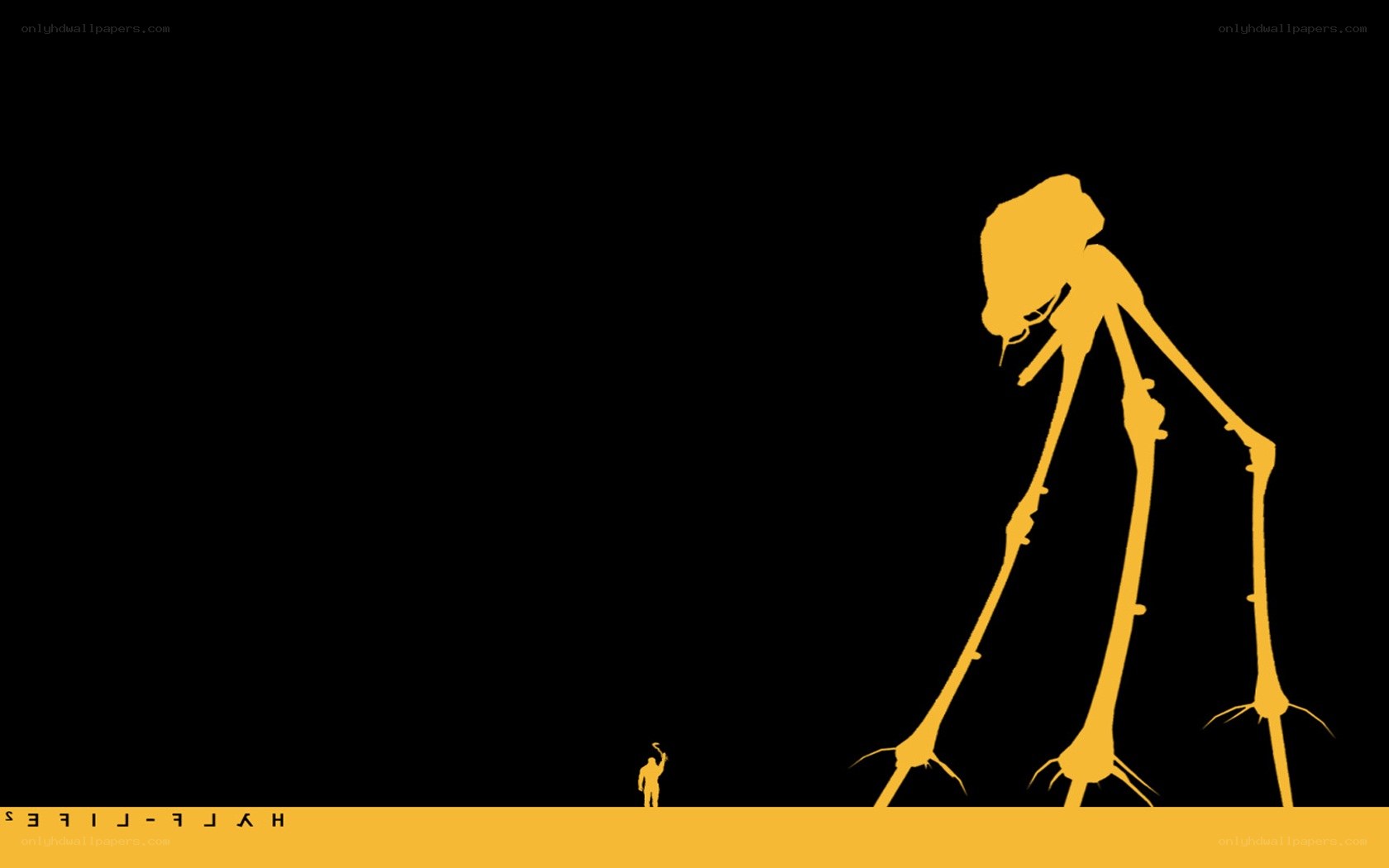 Human and giant creature