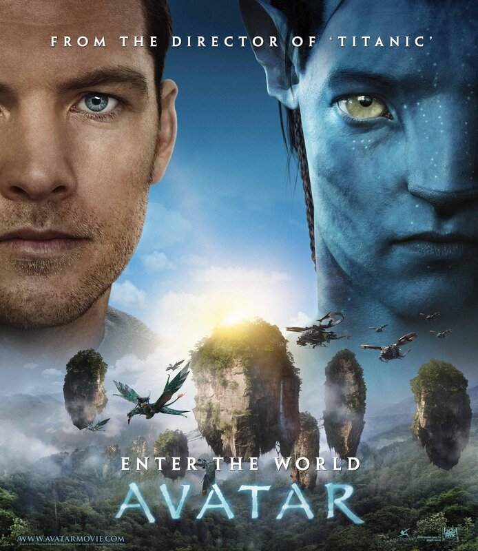 Human and Na'vi Faces — Blue, Dramatic