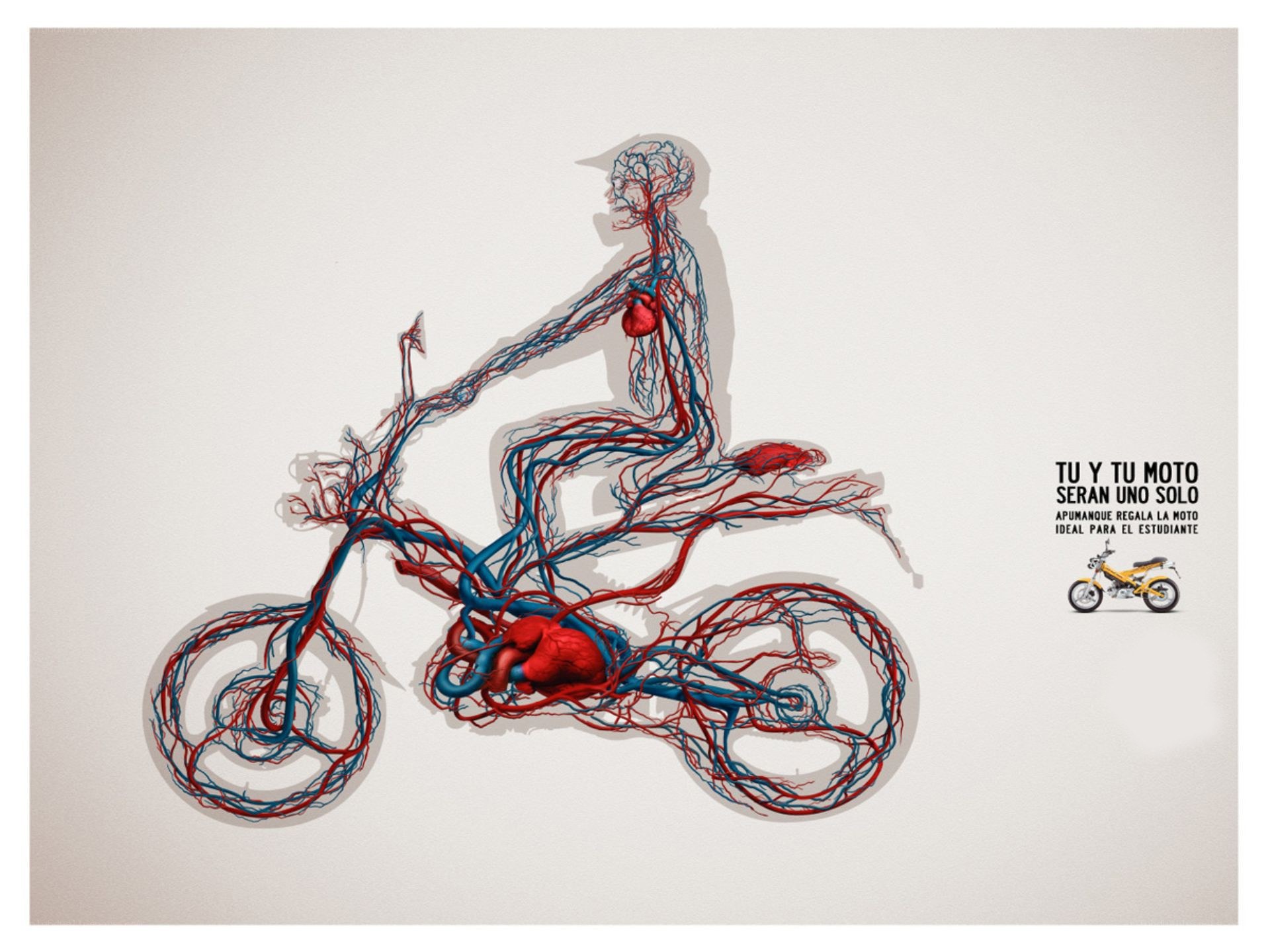 Human body as motorcycle