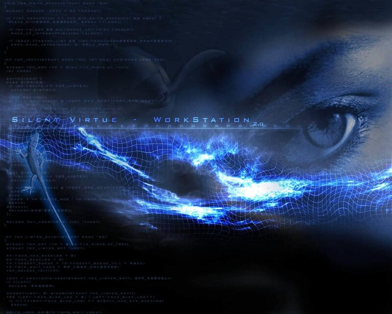 Human Eye with Digital Overlay — Blue